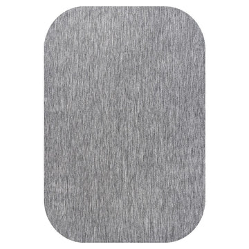 Miles Modern Minimalist Radius Corner Solid Indoor/Outdoor Area Rug